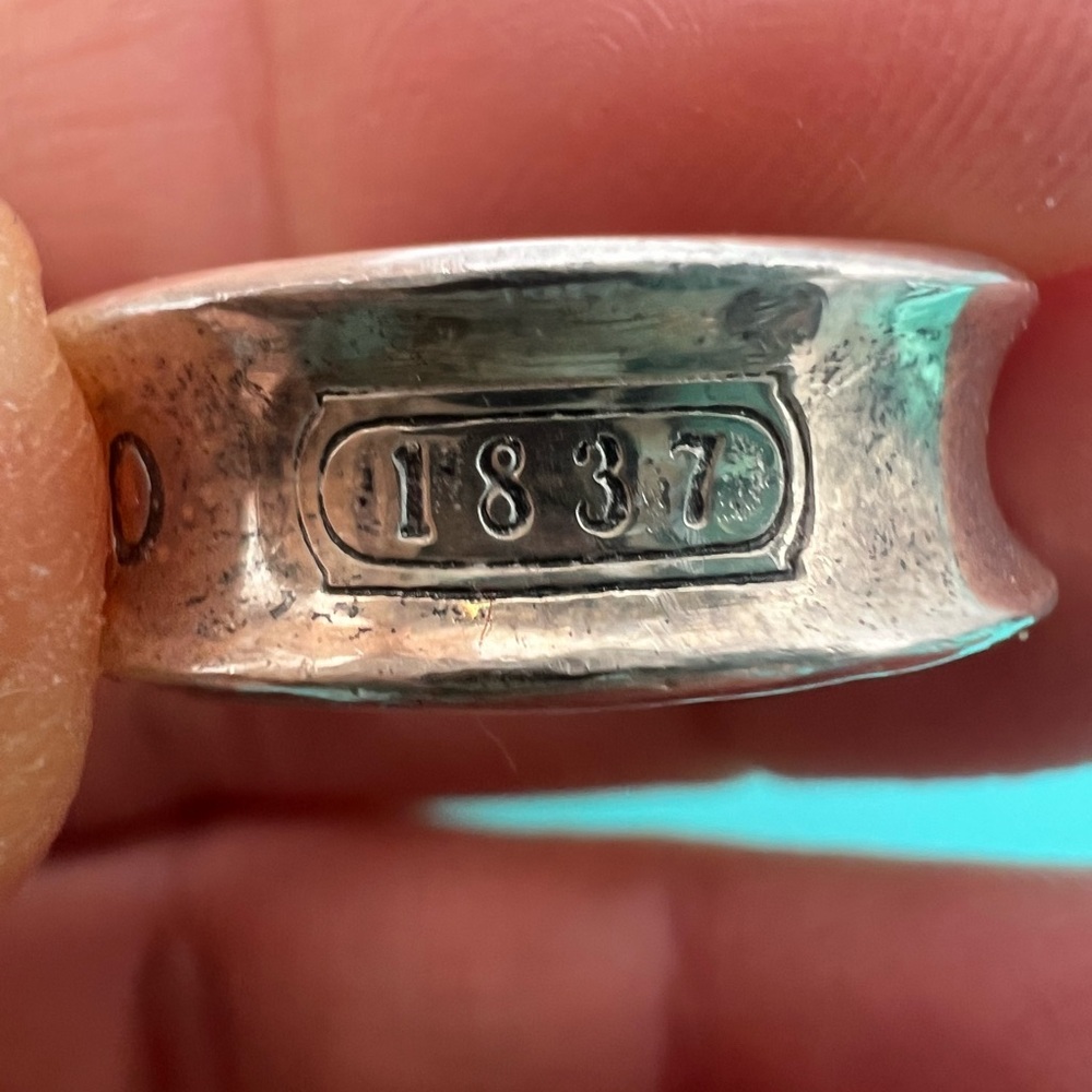 🔴🆑Authentic TIFFANY & CO vintage Retired Wide 1837 Ring / Band🆑🔴 - Picture 5 of 10